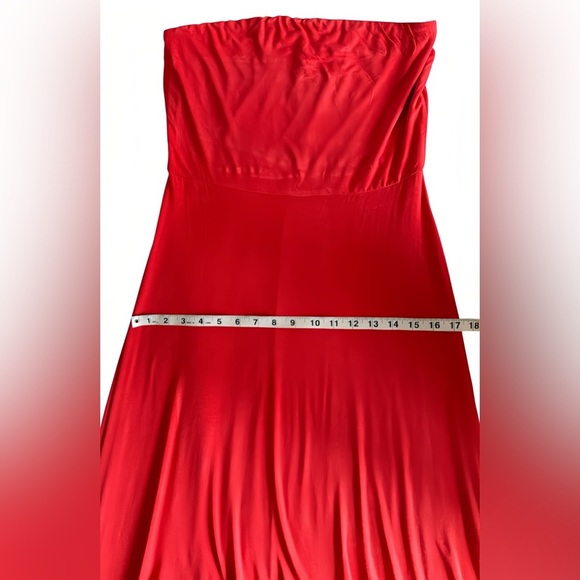 The Limited Petite Strapless High-Low Dress Red & Magenta Colorblock Size M - Picture 8 of 10